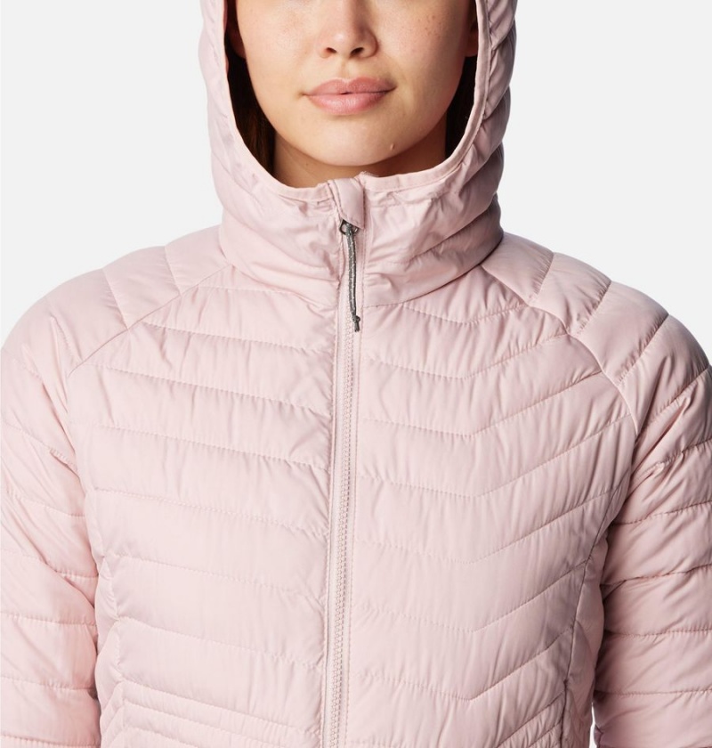 Pink Women's Columbia Powder Lite Mid Puffer Jacket | JEUMX-2460