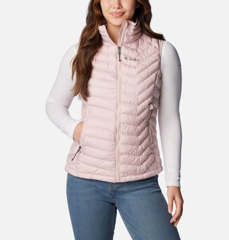 Pink Women\'s Columbia Powder Lite Vest | FHSPW-5274