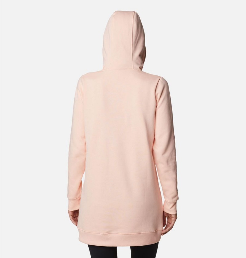 Pink Women's Columbia Rush Valley Long Hoodie | RJSEF-5981