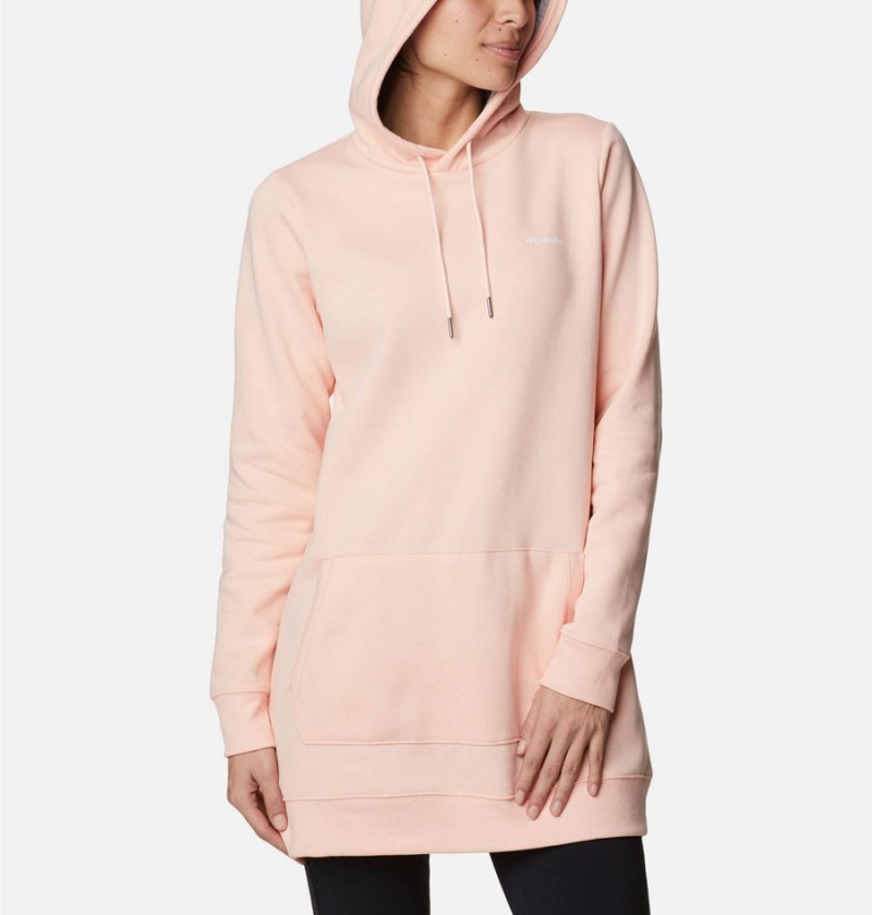 Pink Women's Columbia Rush Valley Long Hoodie | RJSEF-5981