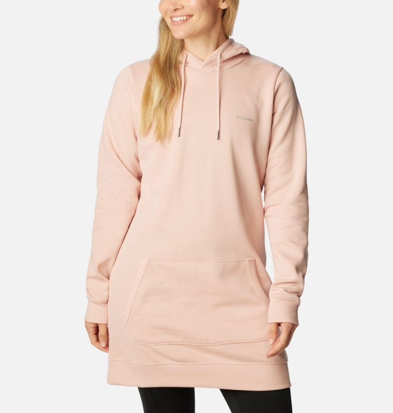 Pink Women\'s Columbia Rush Valley Long Hoodie | YLPJN-6372