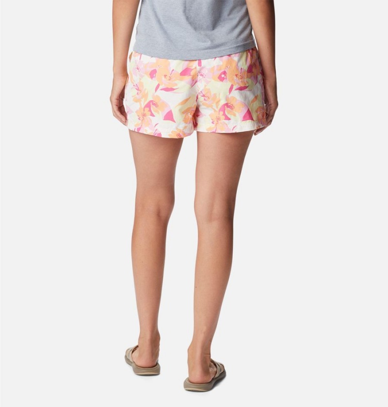 Pink Women's Columbia Sandy River II Printed Shorts | XFTBP-2564