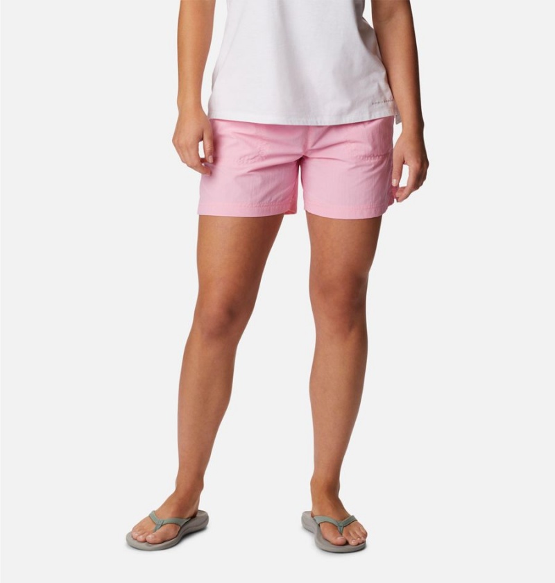 Pink Women\'s Columbia Sandy River Shorts | JRYPC-6814