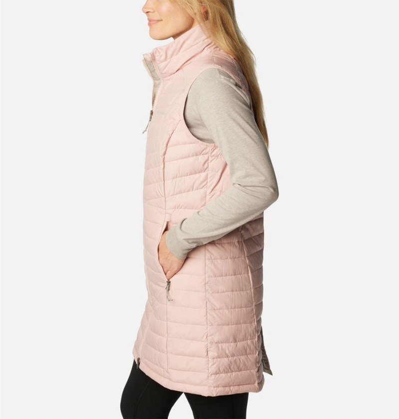 Pink Women's Columbia Slope Edge Long Vest | XFGWD-4715