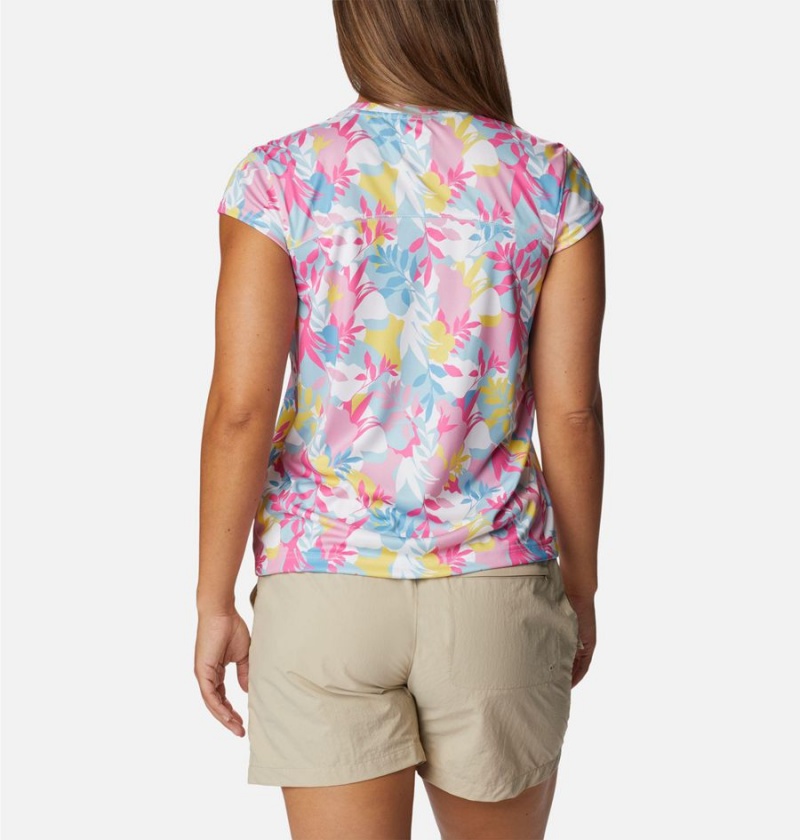 Pink Women's Columbia Summerdry Printed T-Shirt | PGLWK-1827