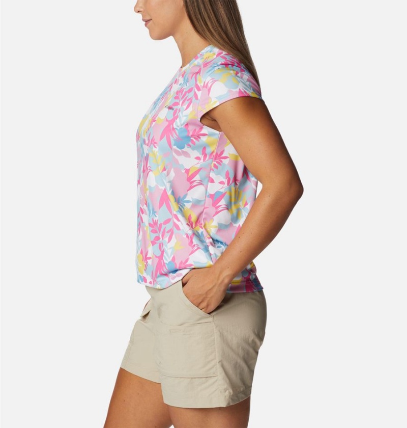 Pink Women's Columbia Summerdry Printed T-Shirt | PGLWK-1827