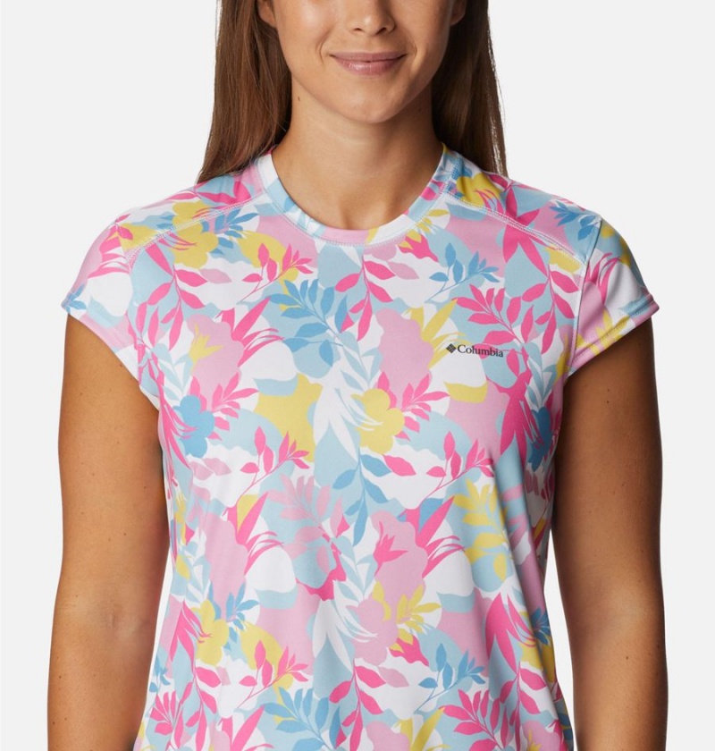 Pink Women's Columbia Summerdry Printed T-Shirt | PGLWK-1827