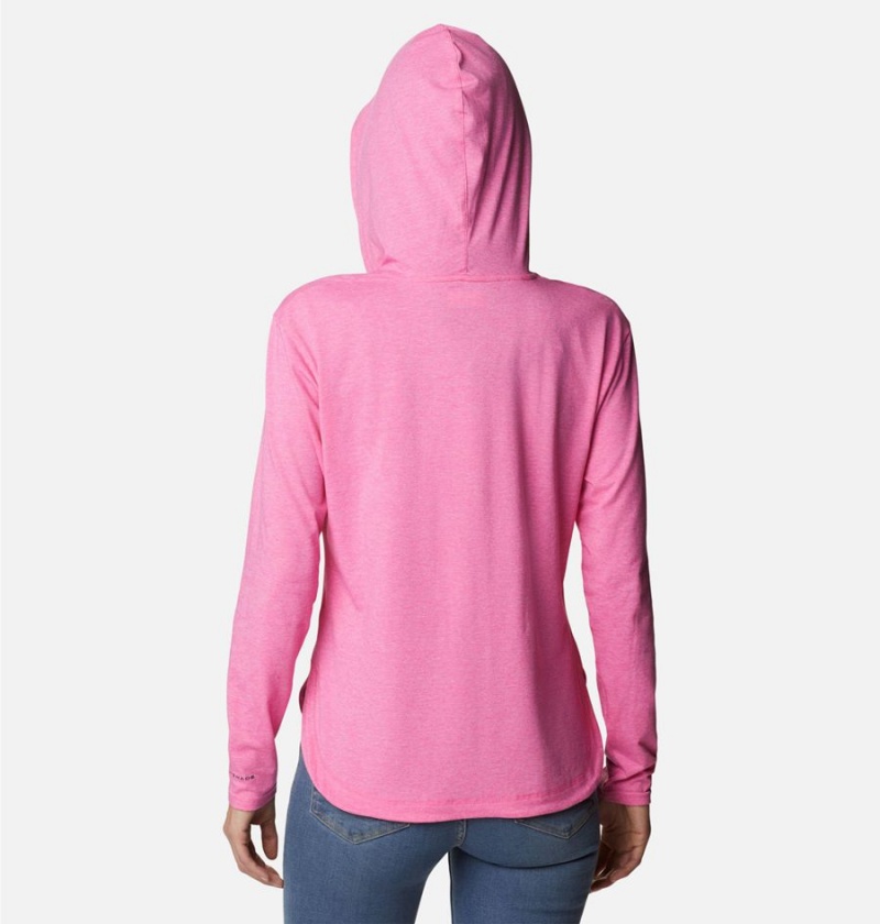 Pink Women's Columbia Sun Trek Pullover Hoodie | VJCSB-7913