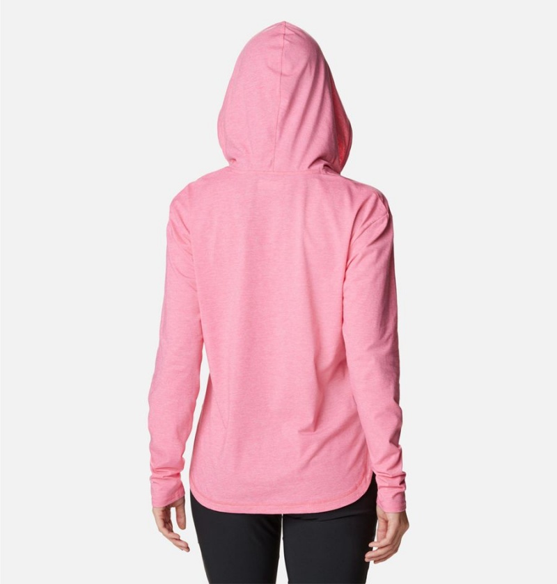 Pink Women's Columbia Sun Trek Pullover Hoodie | HMRLB-3201