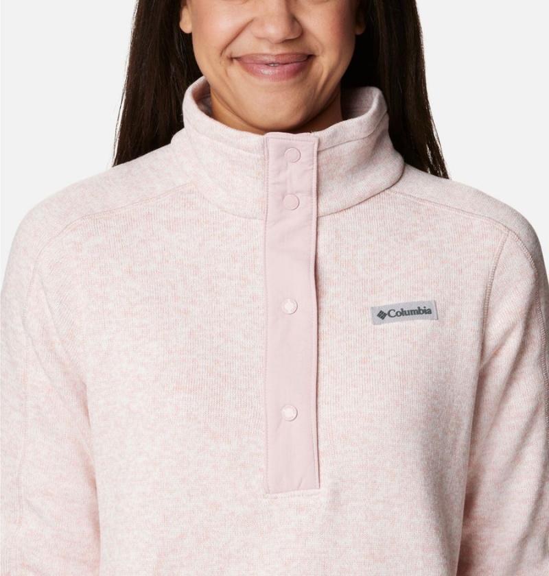 Pink Women's Columbia Sweater Weather Fleece Tunic Pullover | CLJEV-2931