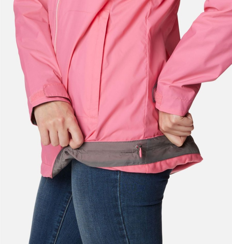 Pink Women's Columbia Switchback Lined Long Rain Jacket | LCNJP-1689