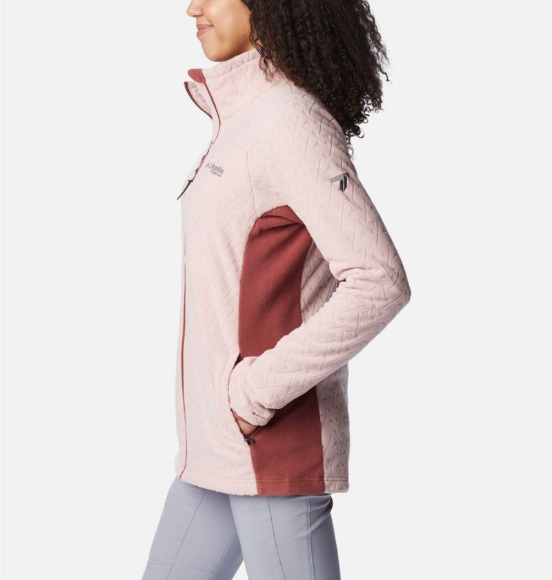 Pink Women's Columbia Titan Pass 3.0 Full Zip Fleece Jacket | JMEUO-5980