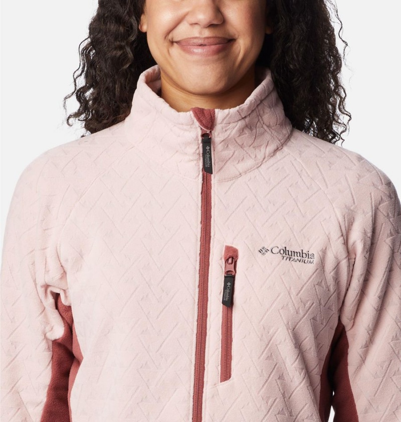 Pink Women's Columbia Titan Pass 3.0 Full Zip Fleece Jacket | JMEUO-5980