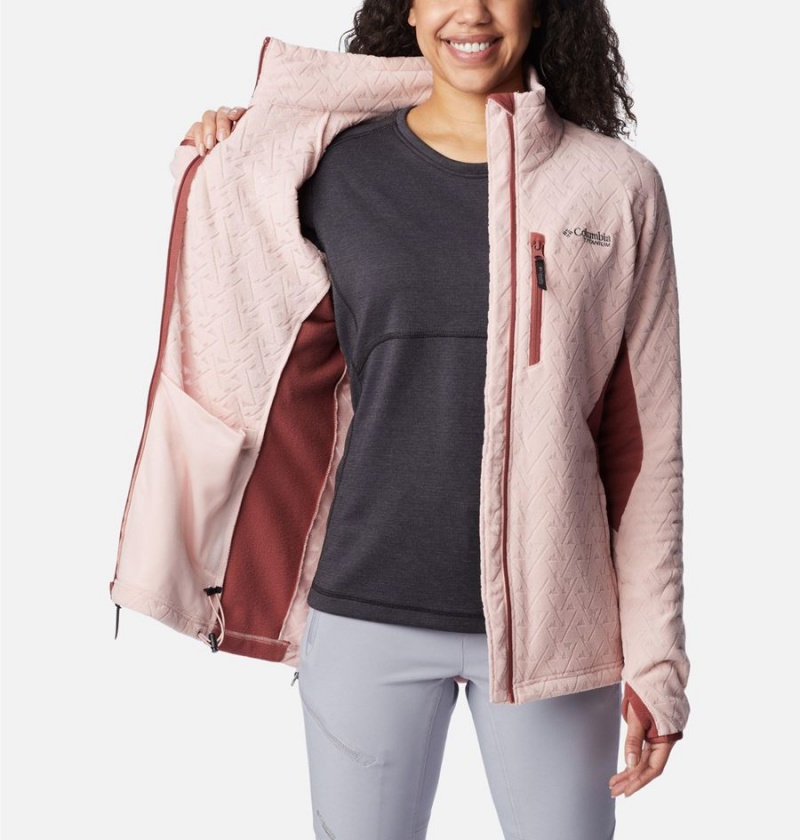 Pink Women's Columbia Titan Pass 3.0 Full Zip Fleece Jacket | JMEUO-5980