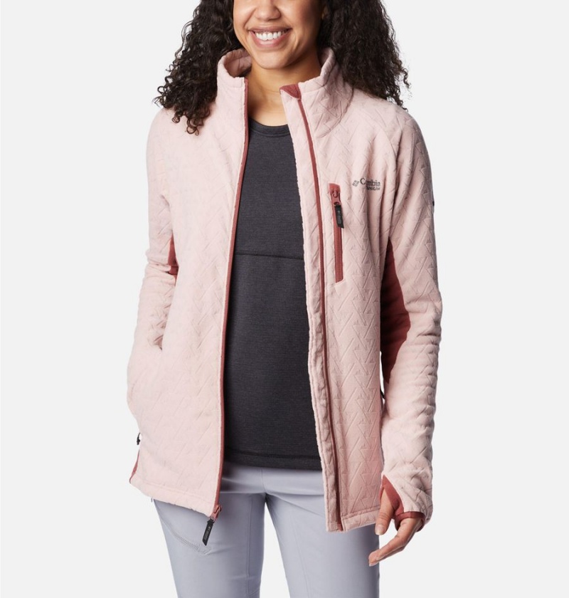 Pink Women's Columbia Titan Pass 3.0 Full Zip Fleece Jacket | JMEUO-5980