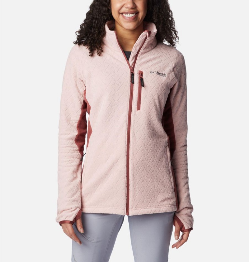 Pink Women\'s Columbia Titan Pass 3.0 Full Zip Fleece Jacket | JMEUO-5980