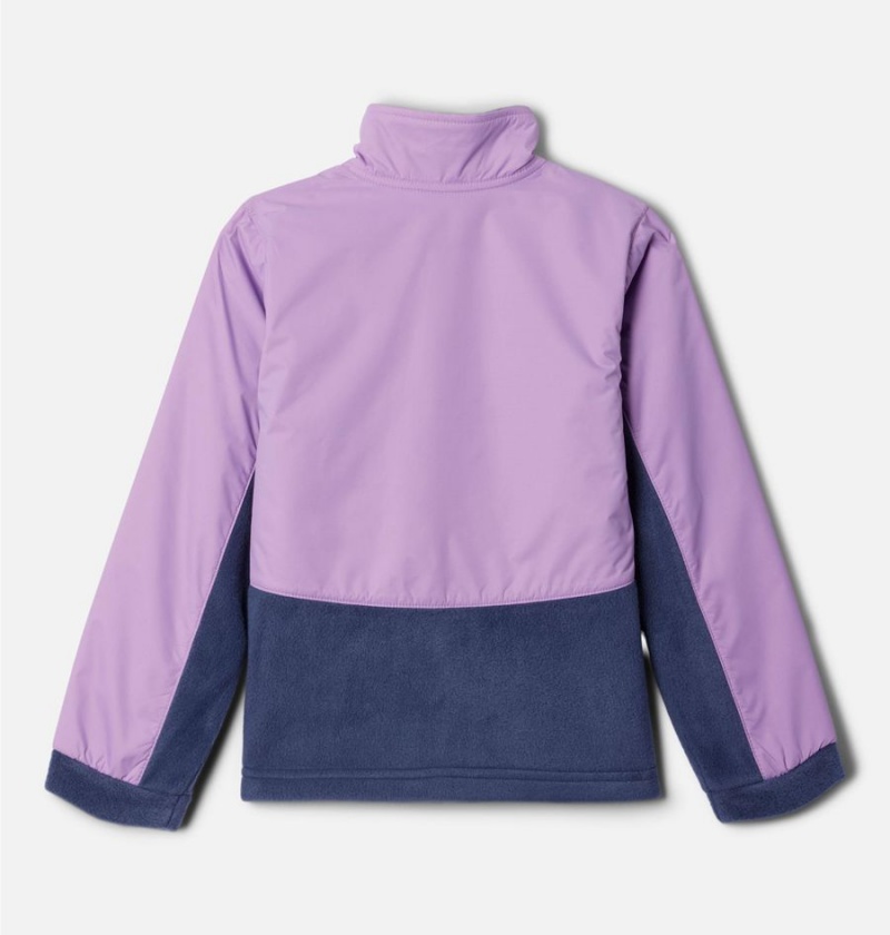 Purple Kids' Columbia Benton Springs III Overlay Fleece Jacket | OBECA-3415