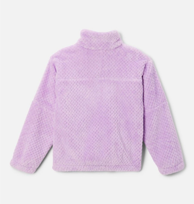 Purple Kids' Columbia Fire Side II Half-Zip Sherpa Fleece | VTAKE-2108