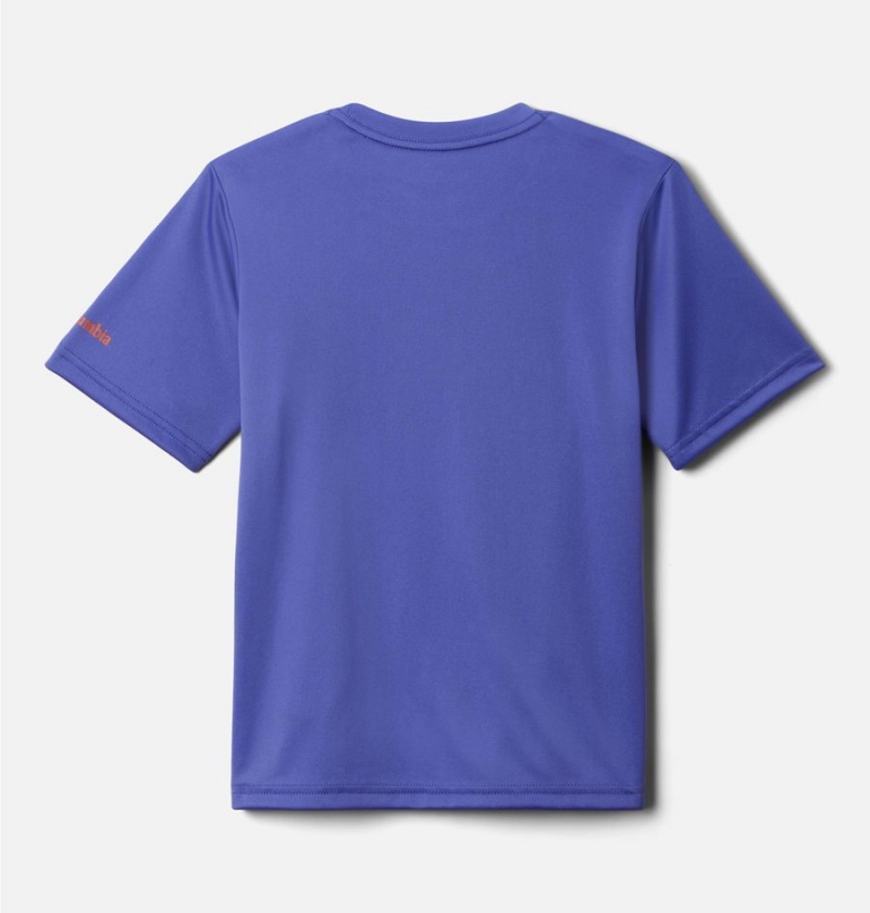 Purple Kids' Columbia Grizzly Ridge Short Sleeve Graphic T-Shirt | JDNKU-7036