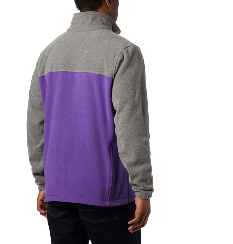 Purple Men's Columbia Collegiate Flanker III - LSU Fleece Jacket | XRCSN-7915