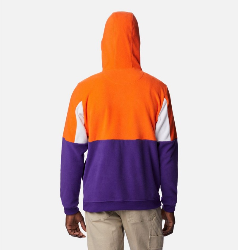 Purple Men's Columbia Collegiate Lodge Fleece - Clemson Hoodie | NDSQB-0981