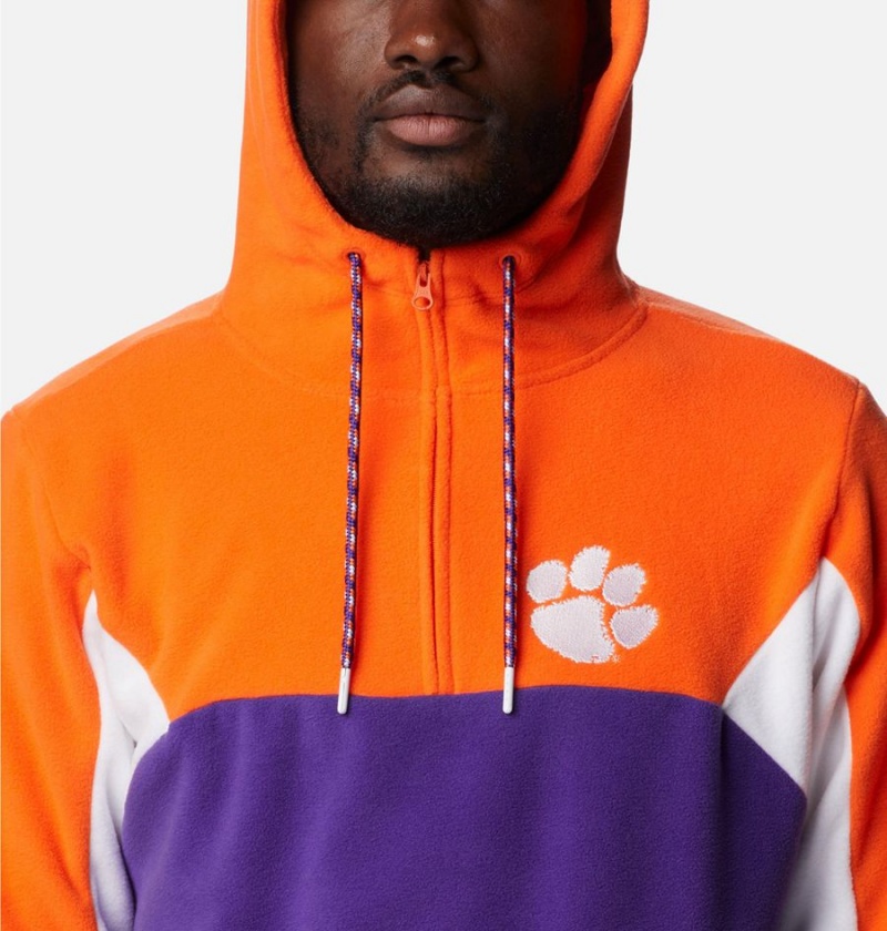 Purple Men's Columbia Collegiate Lodge Fleece - Clemson Hoodie | NDSQB-0981