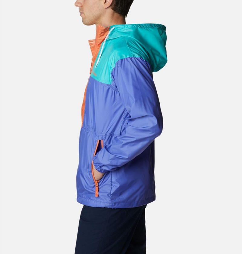 Purple Men's Columbia Flash Challenger Anorak Jacket Windbreaker | IWBDX-4725