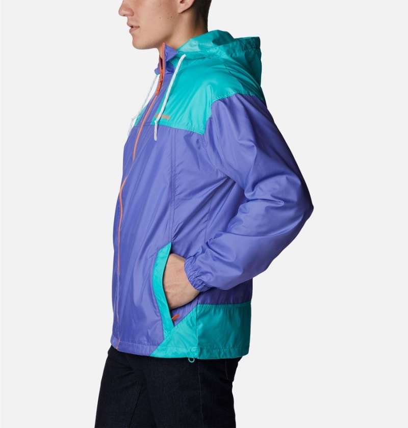 Purple Men's Columbia Flash Challenger Jacket Windbreaker | MYTED-2581