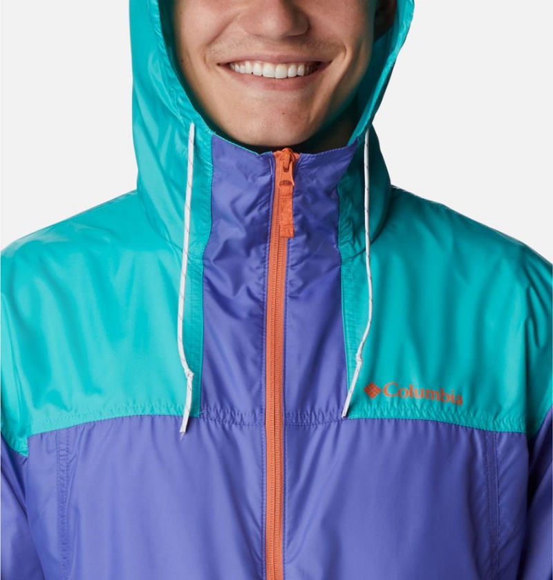 Purple Men's Columbia Flash Challenger Jacket Windbreaker | MYTED-2581