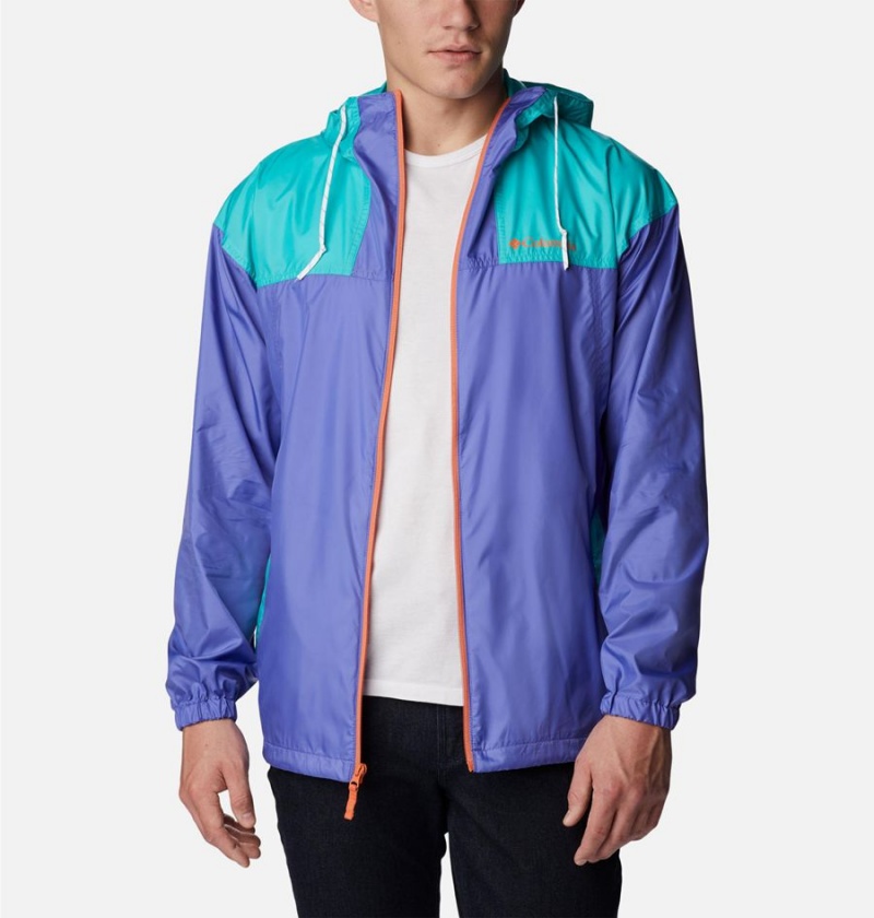 Purple Men's Columbia Flash Challenger Jacket Windbreaker | MYTED-2581