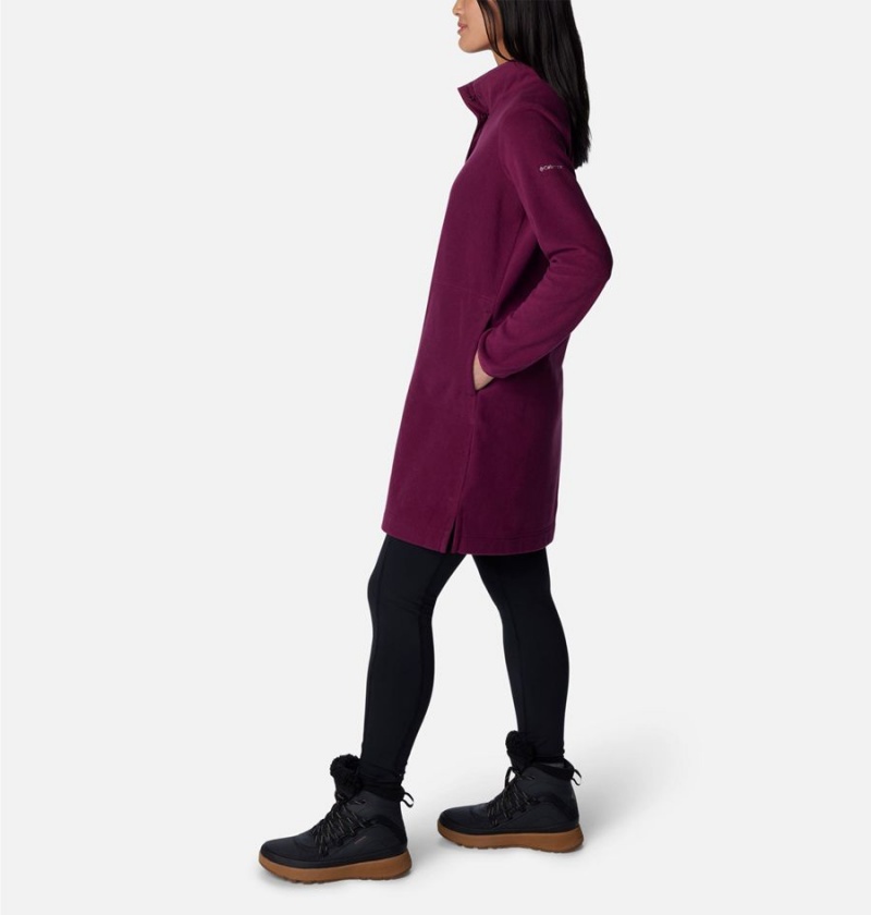 Purple Women's Columbia Anytime Fleece Dress | RUIJY-3894