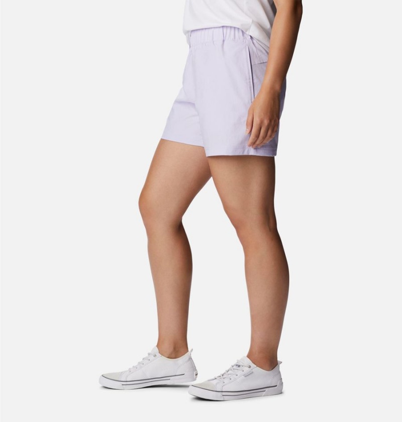 Purple Women's Columbia Anytime Lite Shorts | ZRCTP-2740