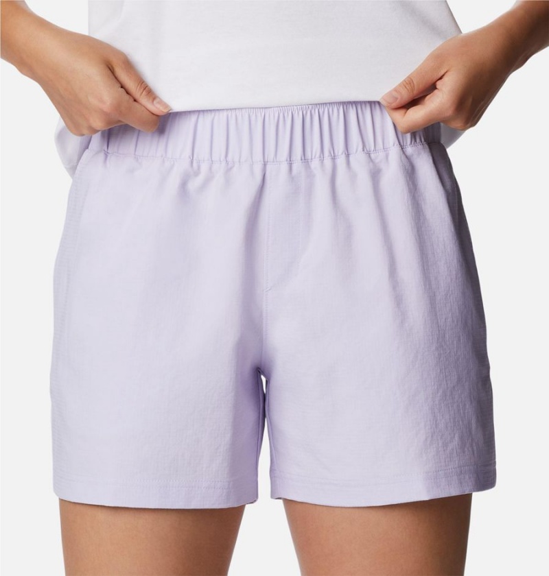 Purple Women's Columbia Anytime Lite Shorts | ZRCTP-2740