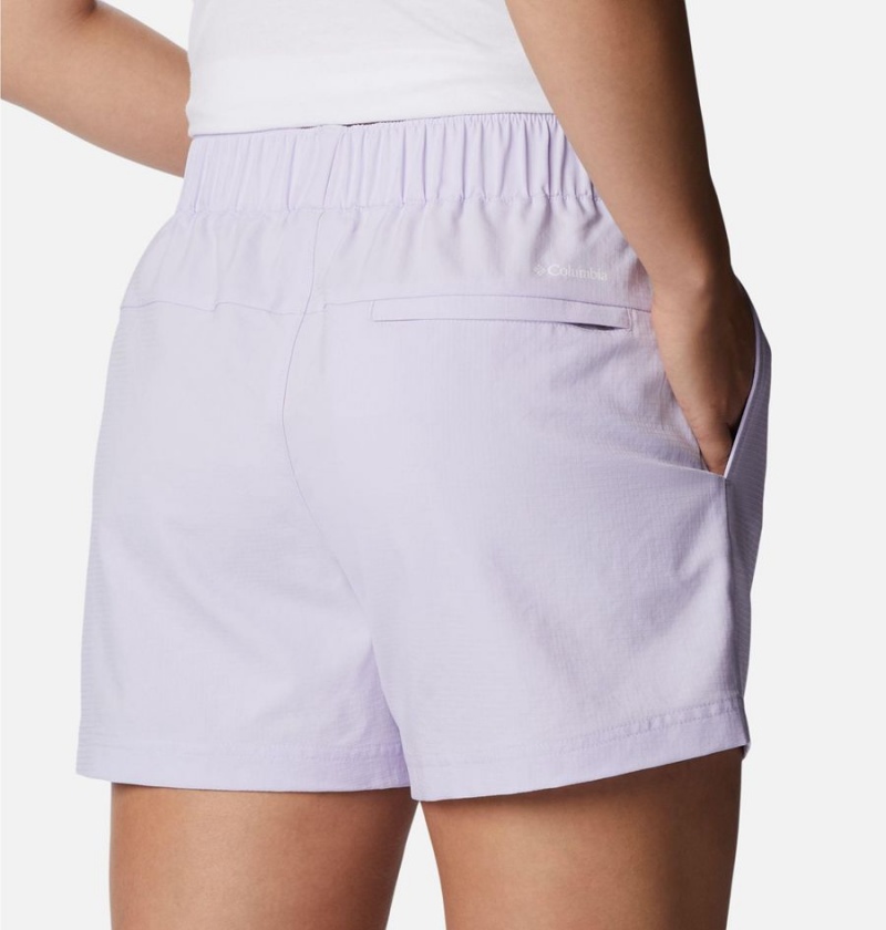 Purple Women's Columbia Anytime Lite Shorts | ZRCTP-2740