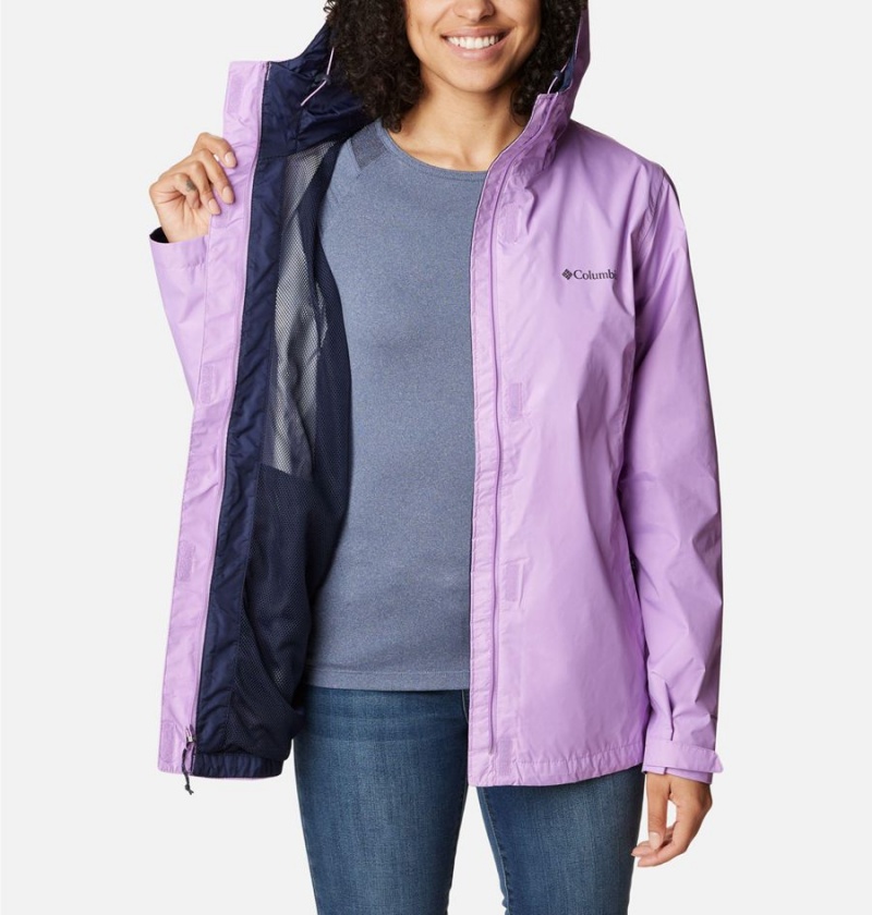 Purple Women's Columbia Arcadia II Rain Jacket | TXHCG-9710