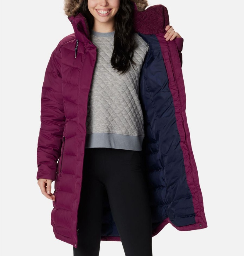 Purple Women's Columbia Belle Isle Mid Puffer Jacket | NAPYM-8569