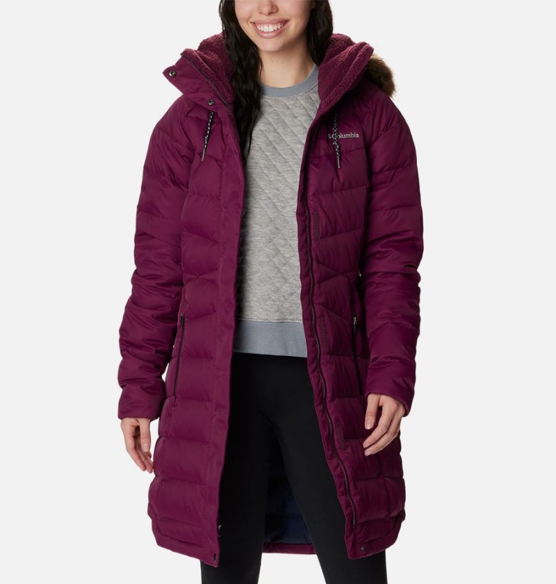 Purple Women's Columbia Belle Isle Mid Puffer Jacket | NAPYM-8569