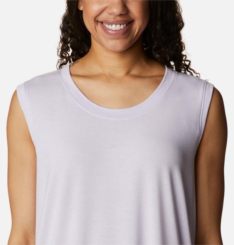 Purple Women's Columbia Boundless Beauty Tank Top | HJLUA-3250