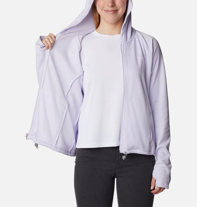 Purple Women's Columbia Boundless Trek Grid Fleece Jacket | VFGXL-3697