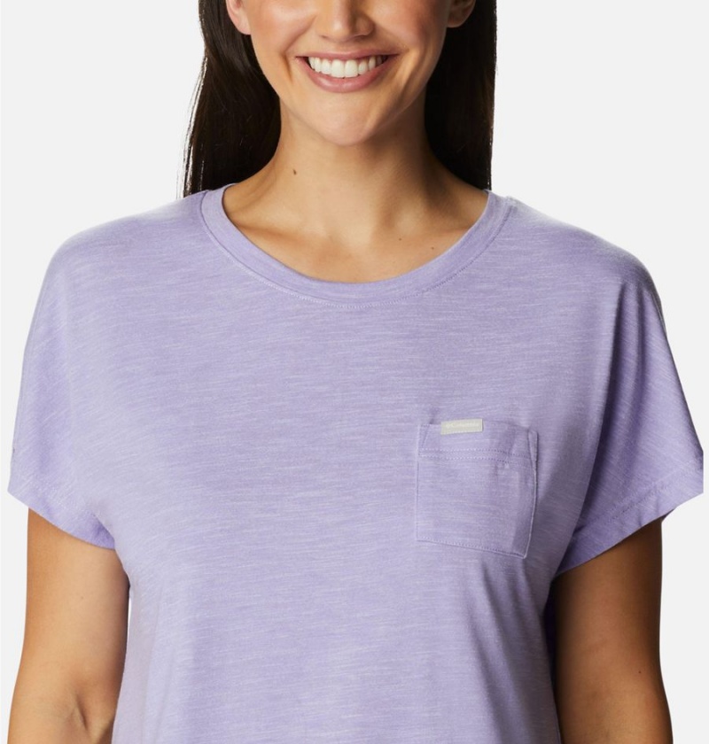 Purple Women's Columbia Cades Cape T-Shirt | IUKNE-1847