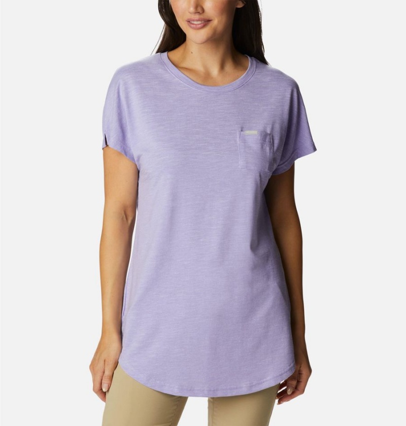 Purple Women\'s Columbia Cades Cape T-Shirt | IUKNE-1847