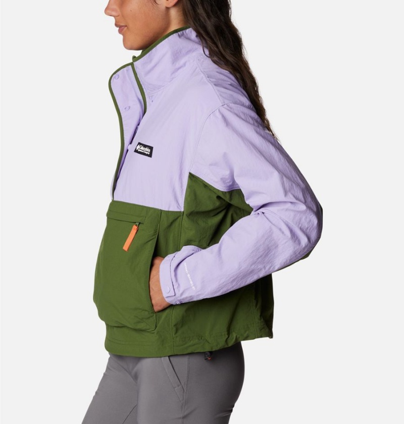 Purple Women's Columbia Deschutes Valley Wind Shell Jacket Windbreaker | QLTXE-3507