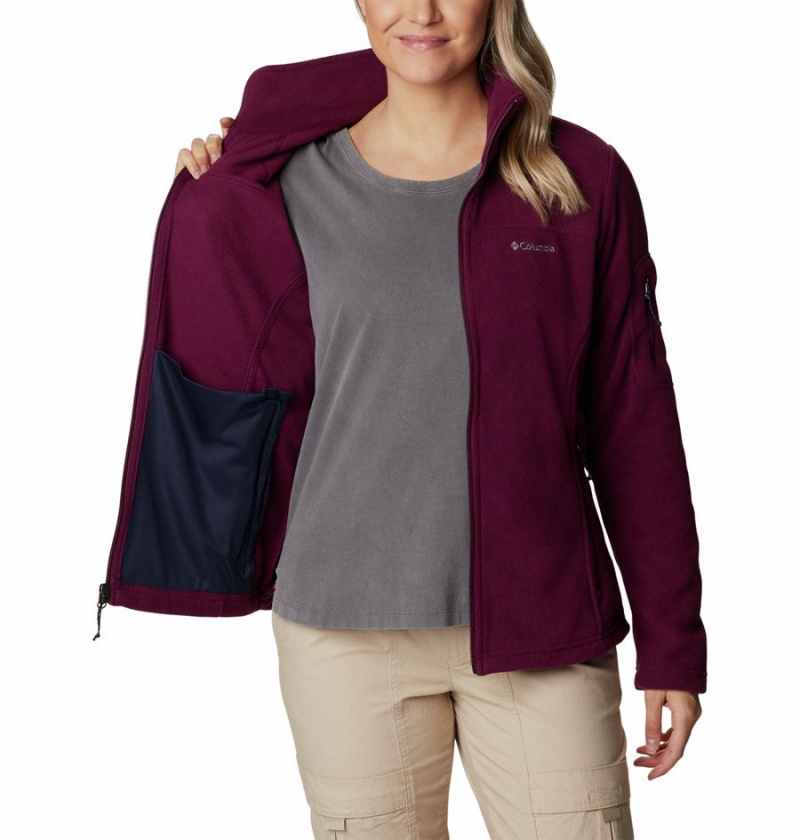 Purple Women's Columbia Fast Trek II Fleece Jacket | XLSIO-4215