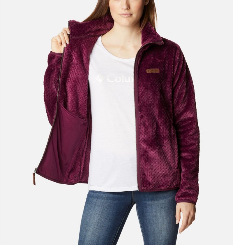 Purple Women's Columbia Fire Side II Sherpa Full Zip Fleece Jacket | MYLWI-5631