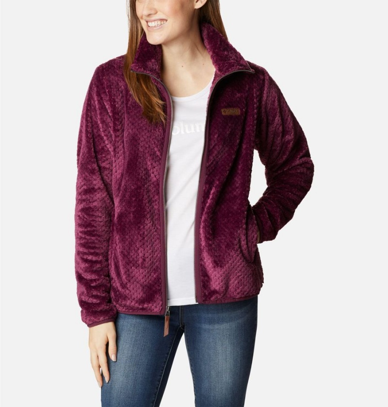 Purple Women's Columbia Fire Side II Sherpa Full Zip Fleece Jacket | MYLWI-5631