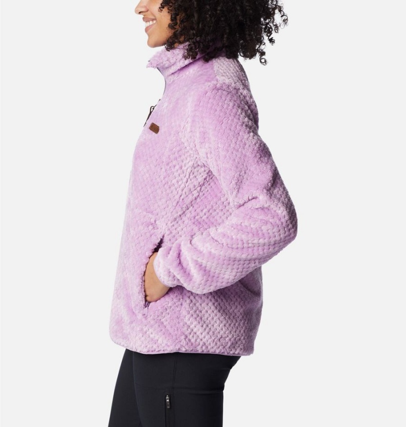 Purple Women's Columbia Fire Side Quarter Zip Sherpa Fleece Pullover | NOUMX-1572