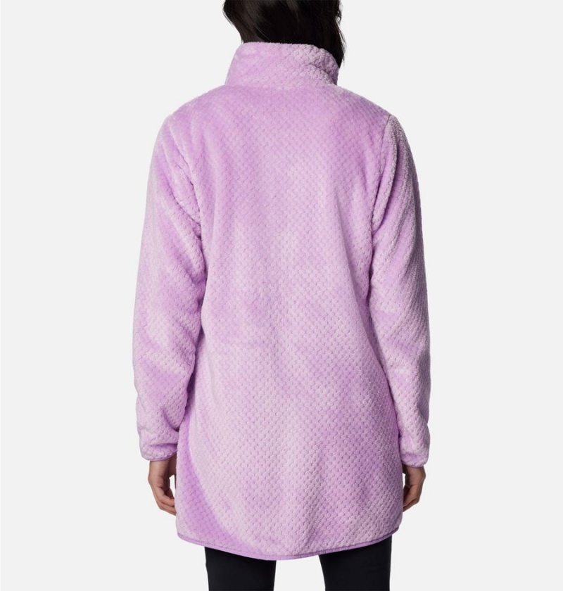 Purple Women's Columbia Fireside Long Full Zip Fleece Jacket | JBXMS-7421