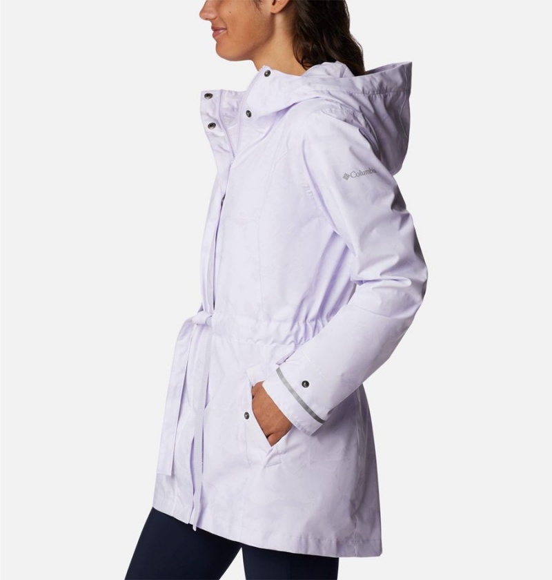 Purple Women's Columbia Here and There II Trench Rain Jacket | WPJEO-5672