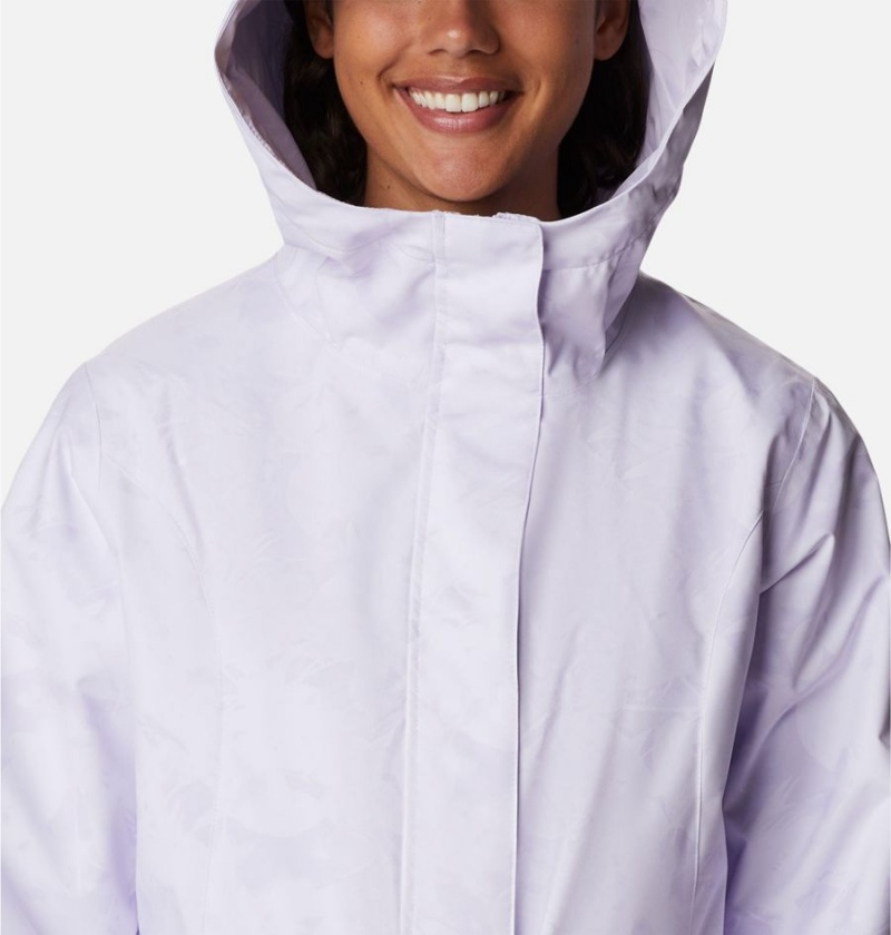 Purple Women's Columbia Here and There II Trench Rain Jacket | WPJEO-5672