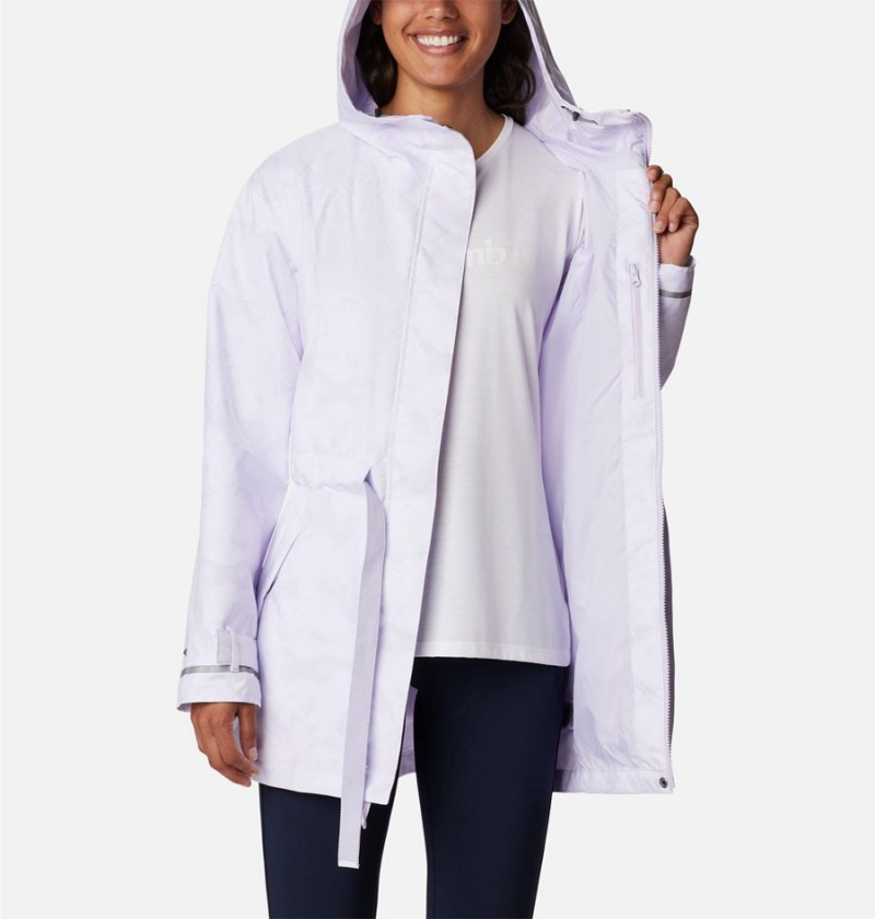 Purple Women's Columbia Here and There II Trench Rain Jacket | WPJEO-5672